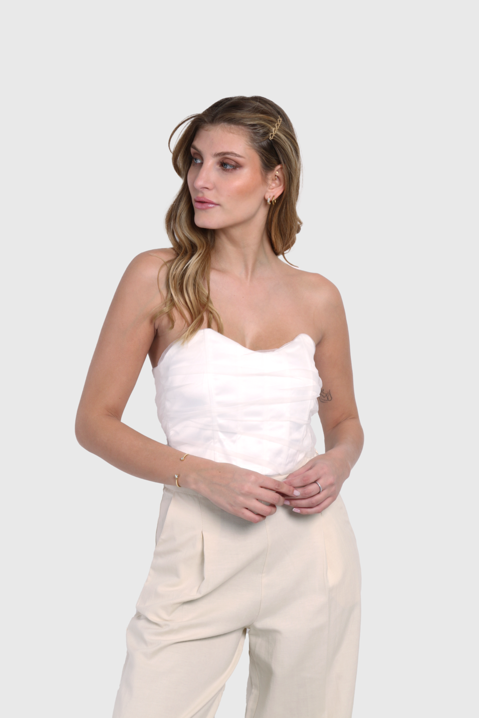 Corset Satín + Gasa