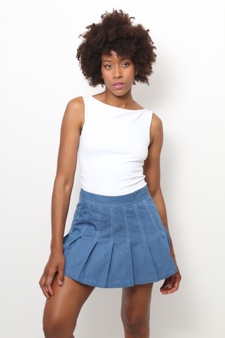 Falda Short Pespunte