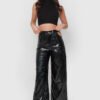 Pantalón Cut Out Efecto Piel Brillante