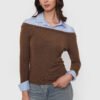 Blusa Rayas + Polera en Contraste