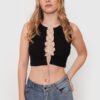 Top Seamless con Cordón Frontal y Joyas