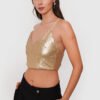 Top Lentejuelas Forrado Ajustable