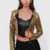 Blazer Crop Forrado Lentejuelas