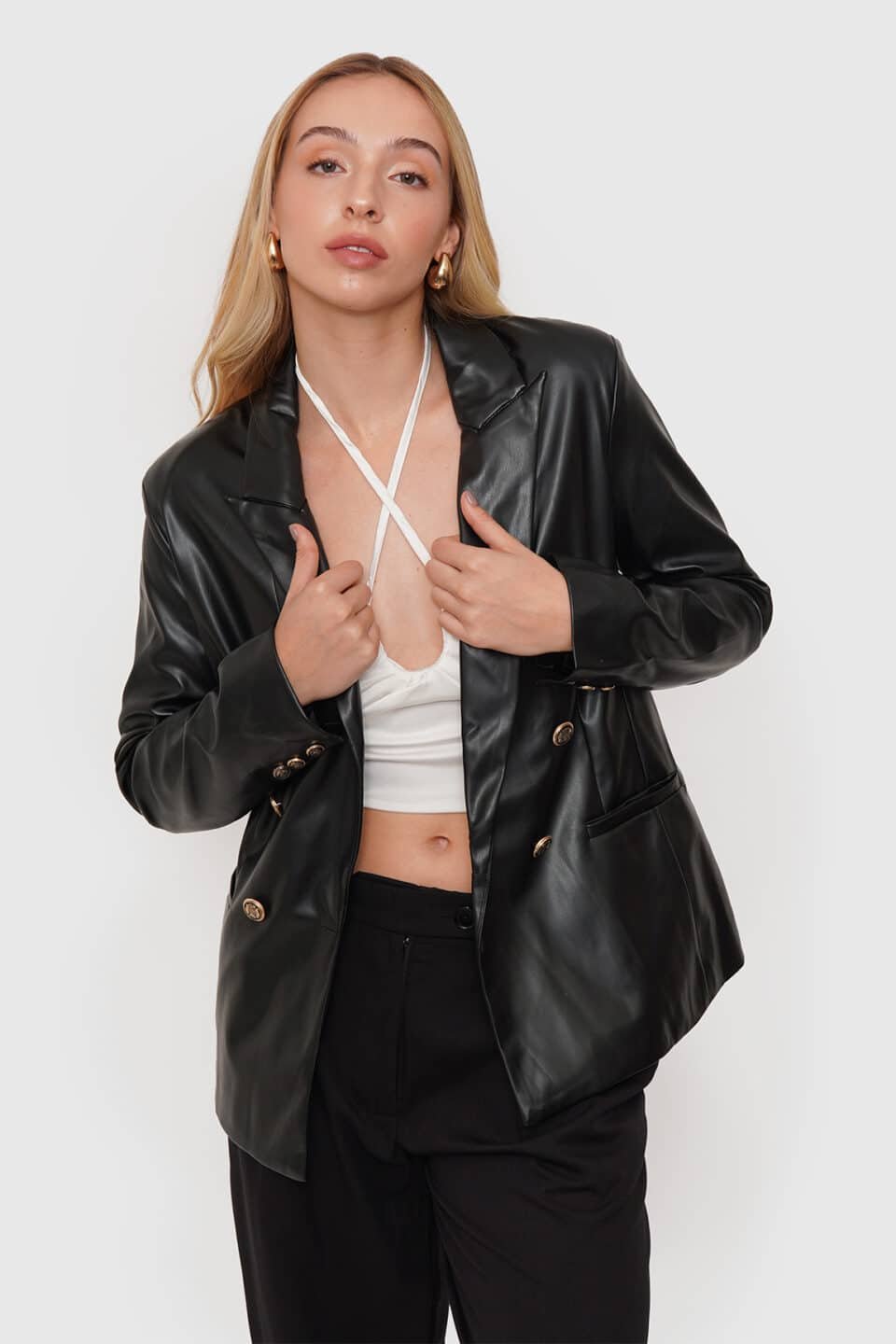 Blazer Eco Cuero Forrado
