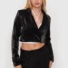 Blazer Crop Satín