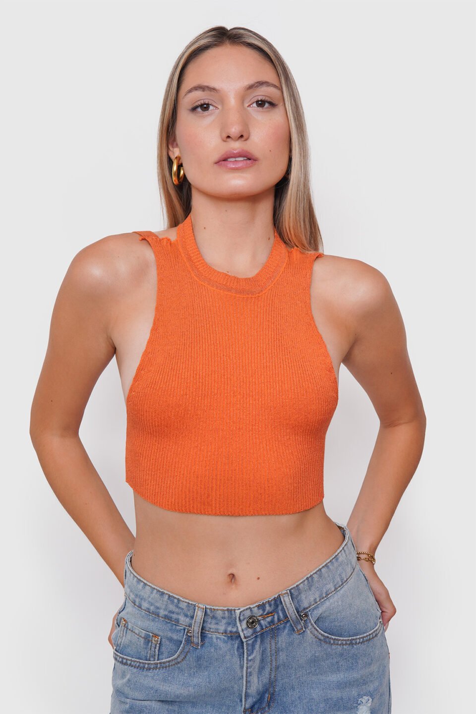 Crop Lurex Strass
