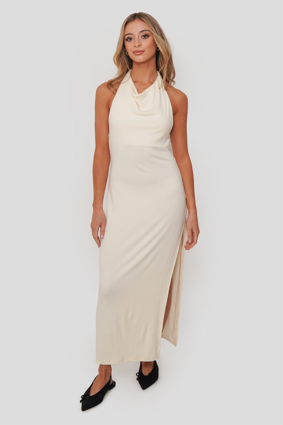 Vestido Algodón Elasticado Halter