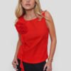 Top Flor Elasticado con Prendedor