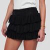 Falda Short Volados y Encajes