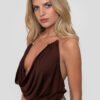 Body Lycra Drapreado + Collar