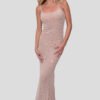 Vestido Gasa con Pedrería
