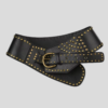 Cinturón Corset de Estilo Rockero con Tachuelas Doradas
