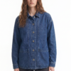Chaqueta Denim Estilo Oversize con Bolsillos Frontales