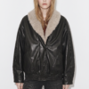 Chaqueta Ecocuero con Cuello Chiporro + Forro