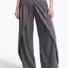 Pantalón Ancho con Doble Pretina Asimétrica