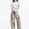 Jeans Baggy de Tiro Alto Print Bambi
