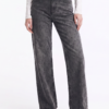 Jeans Elasticados de Tiro Alto con Strass Animal Print