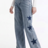 Jeans Wide Leg con Estrellas