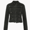 Chaqueta Estilo Napoleón de Denim Elástico
