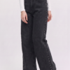 Jeans Wide Leg Elasticados con Tachas Laterales