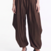 Pantalón Satín Corte Punta con Bolsillos
