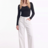 Jeans Wide Leg de Tiro Alto Elasticado