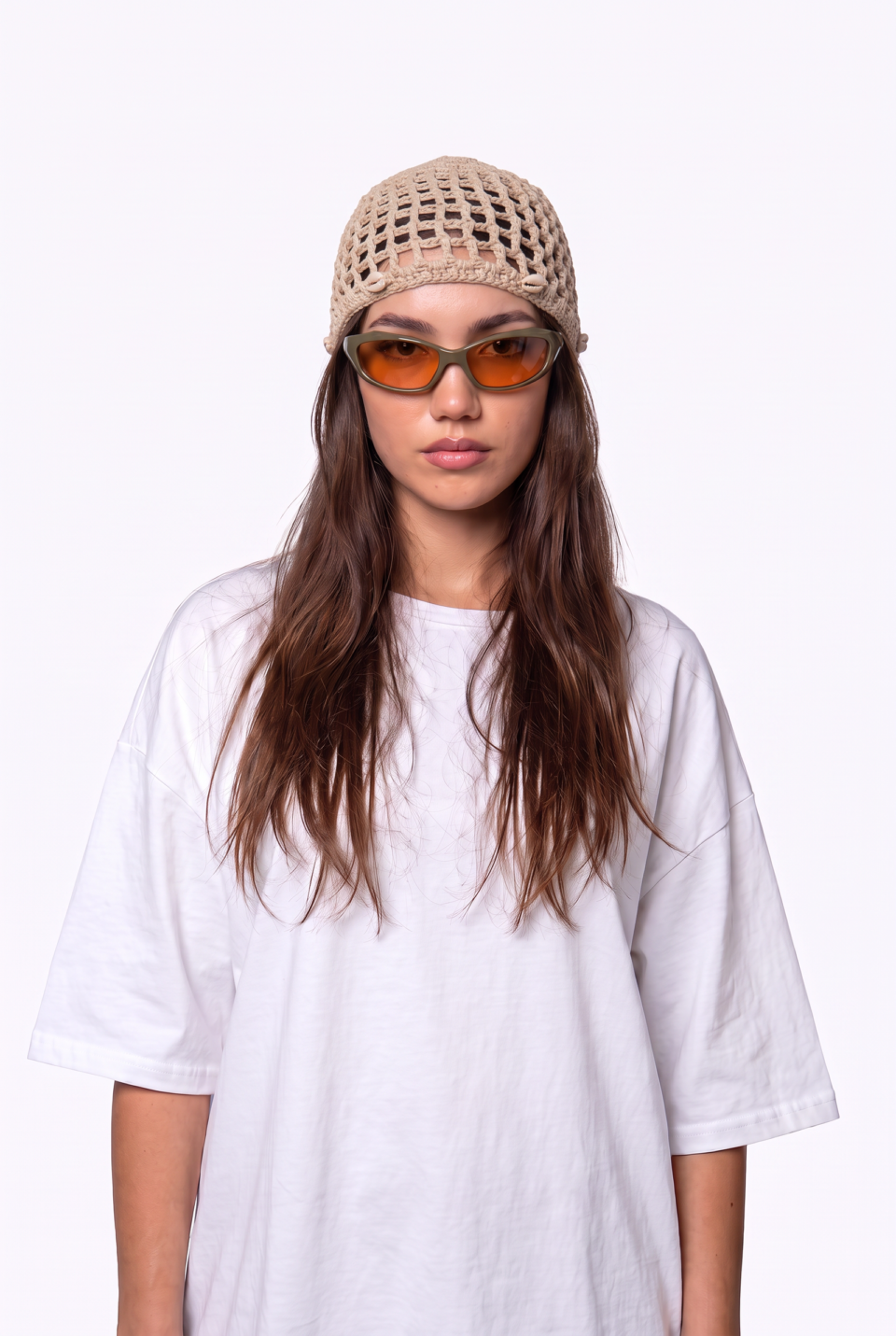 Gorro Casquete de Crochet con Conchitas