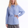 Camisa de Rayas con Doble Hebilla Lateral
